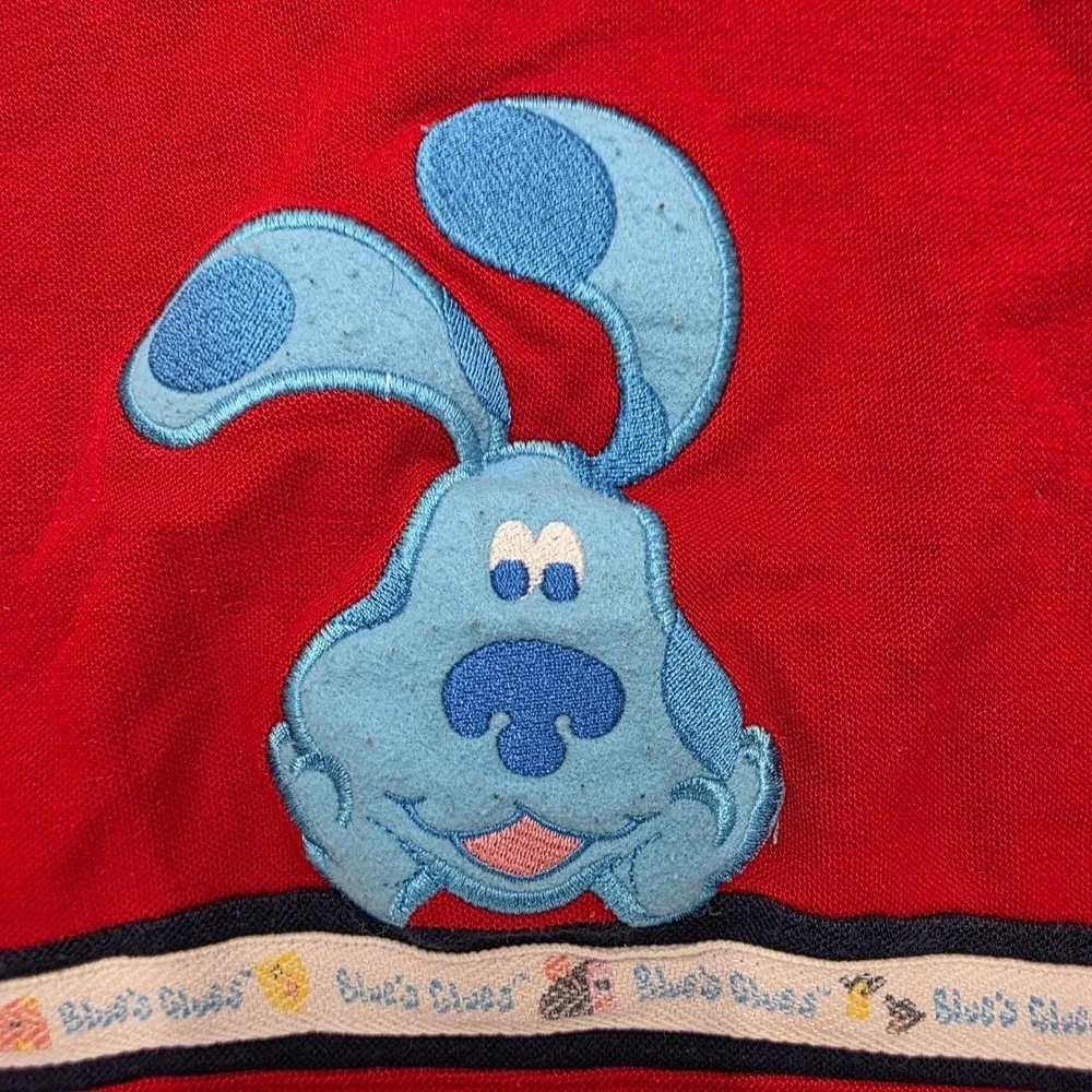 Vintage 90s Blue's‎ Clues Kids 5T 2 Piece Outfit Shorts Sleeve Pawprint